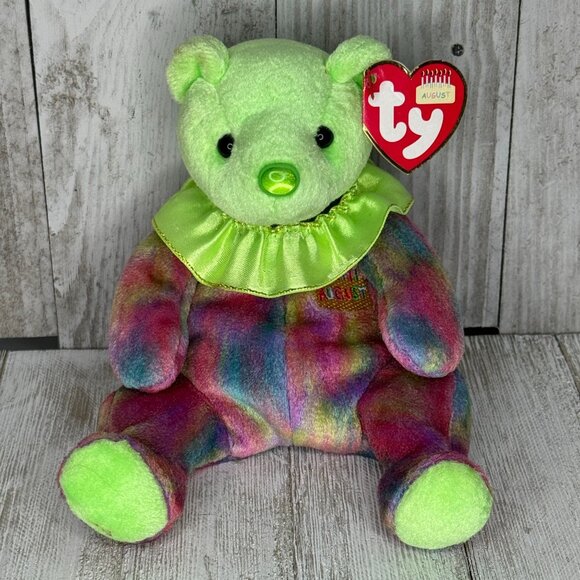 Ty The Beanie Babies Collection “AUGUST” the Birthday Bear 2001 RETIRED With Tag - Picture 1 of 6